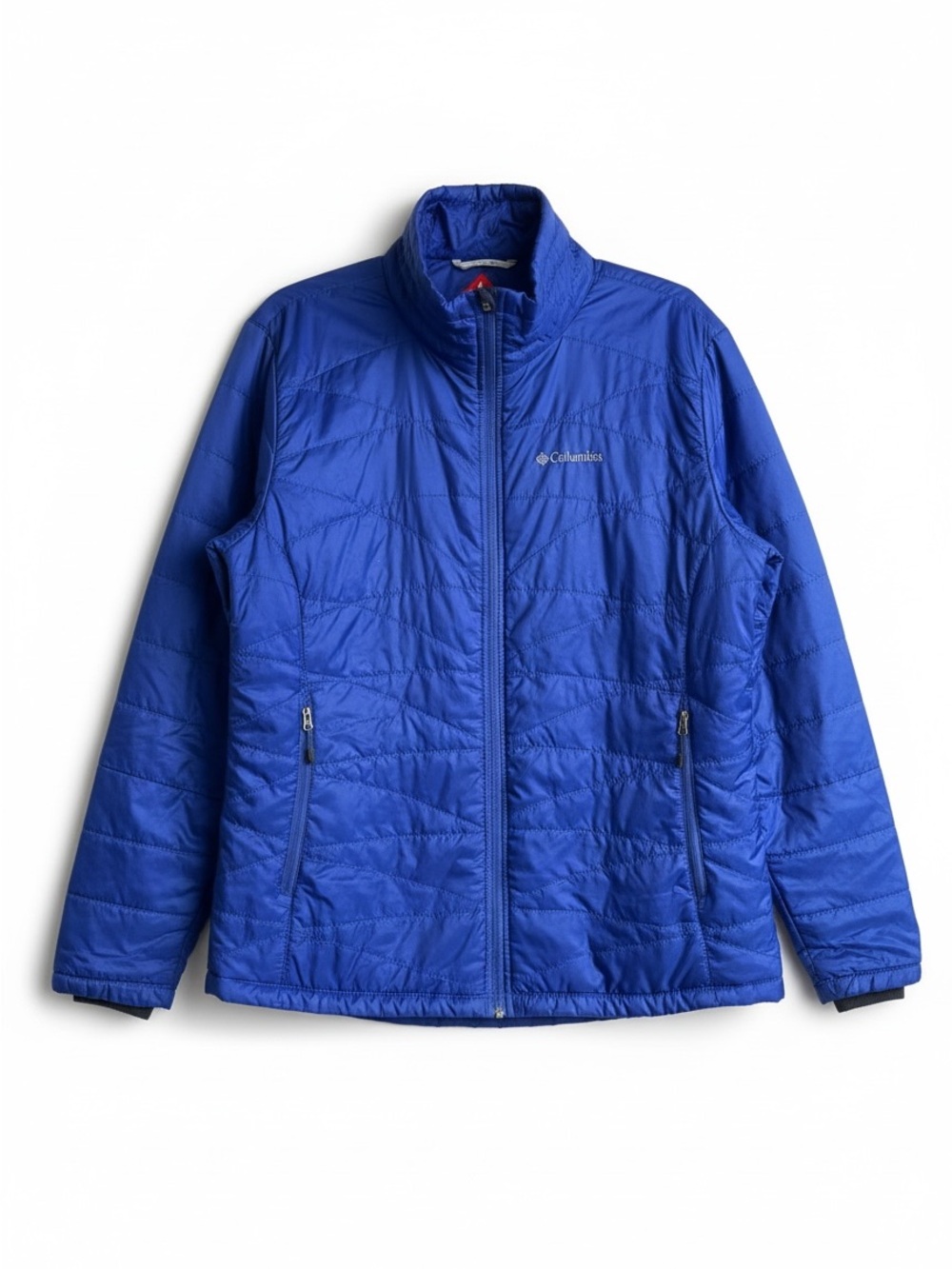 Columbia Omni-Heat Women's Quilted Puffer Jacket Size 1X Blue Full Zip